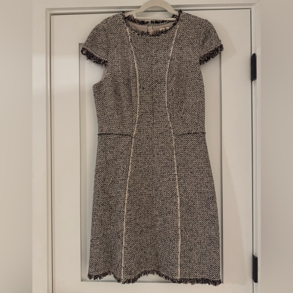 Rebecca Taylor Black and White Tweed Dress